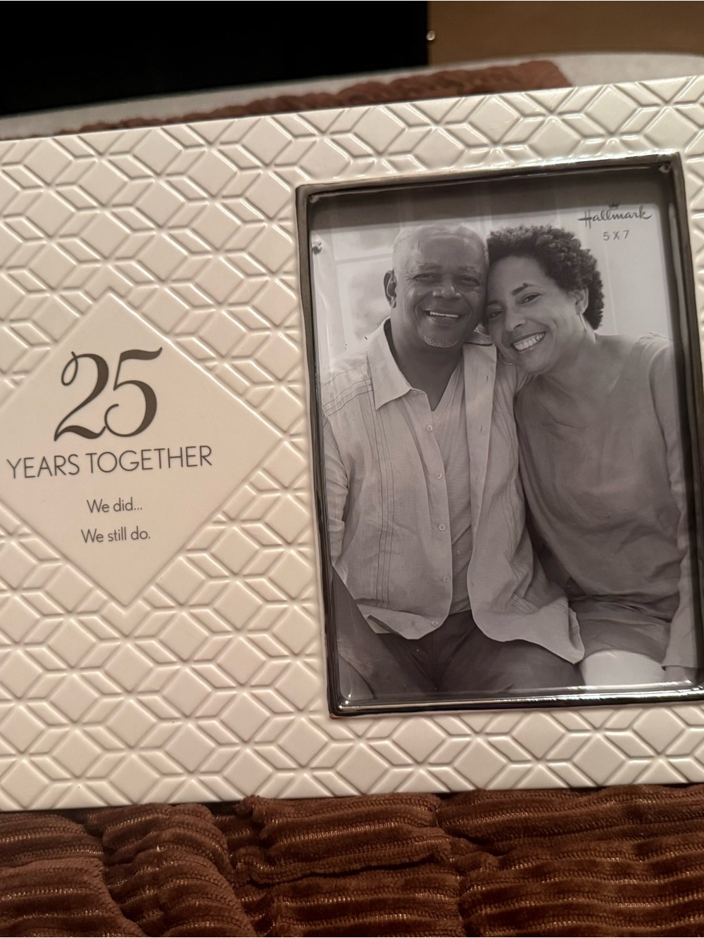 Hallmark White Textured 25 Years Together Anniversary Frame